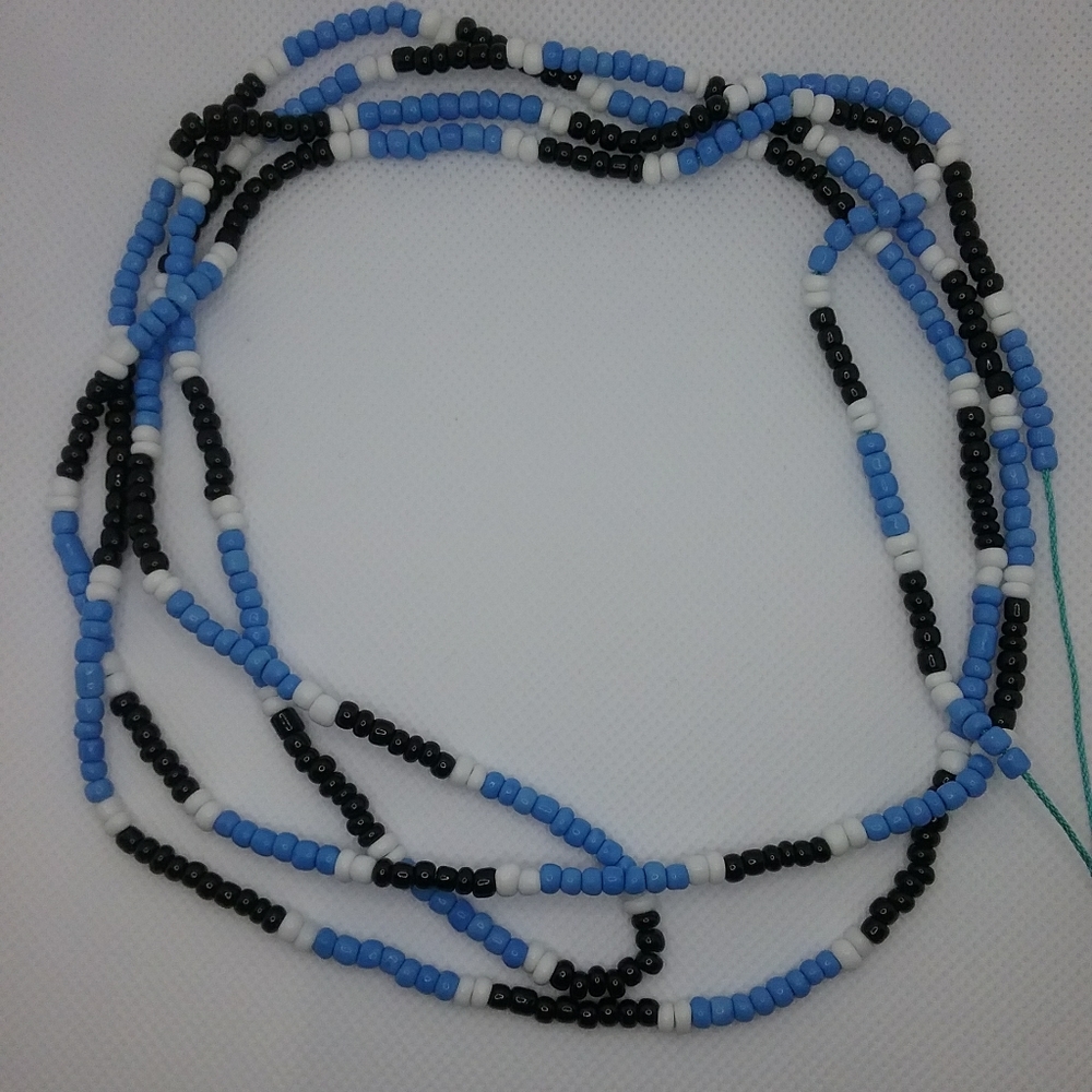 Blue,Black and white Waist Beads Chain